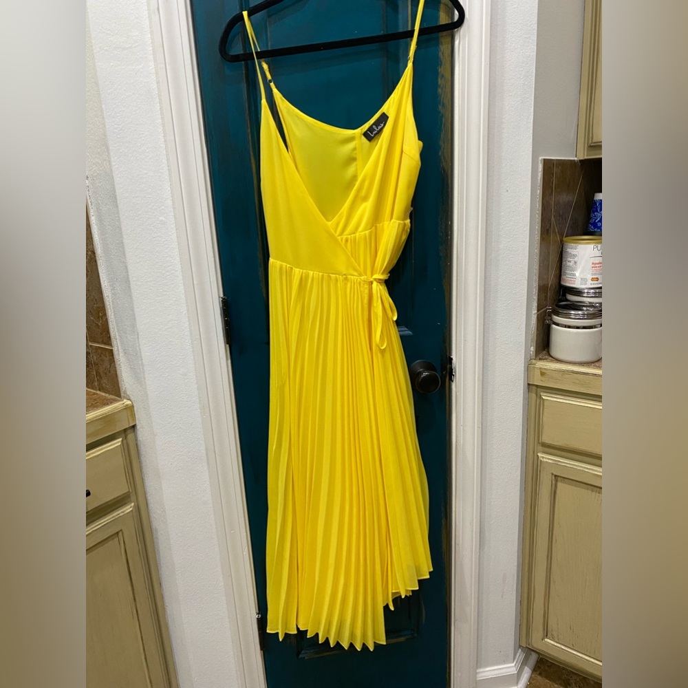 Canary Yellow Wrap Dress